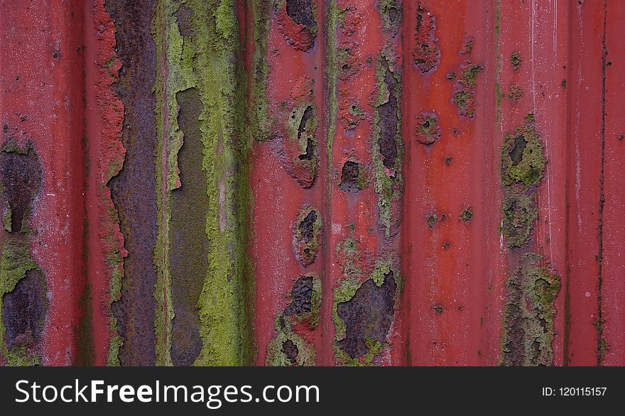 Red, Green, Wall, Wood
