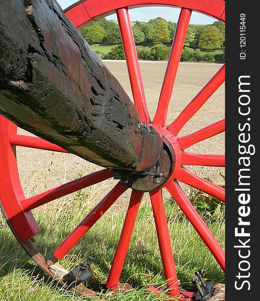 Red, Bicycle Wheel, Wheel, Spoke