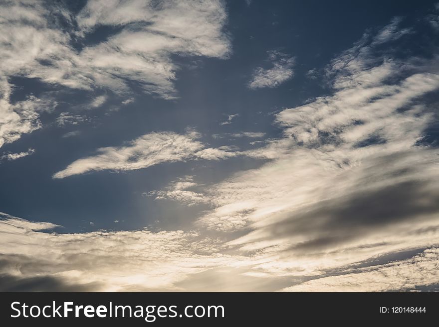Peaceful blue sky with white clouds landscape. Peaceful blue sky with white clouds landscape.