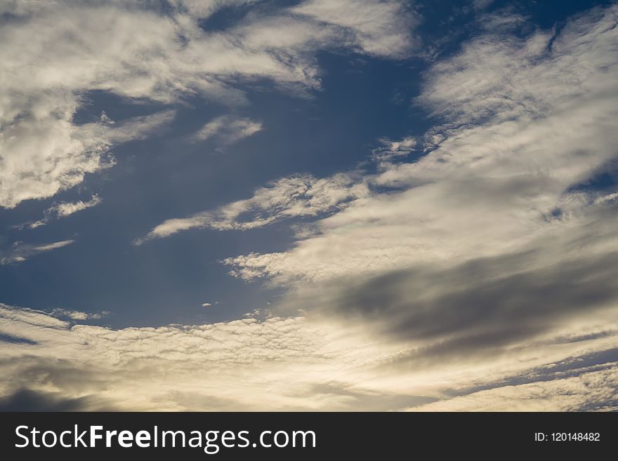 Peaceful blue sky with white clouds landscape. Peaceful blue sky with white clouds landscape.