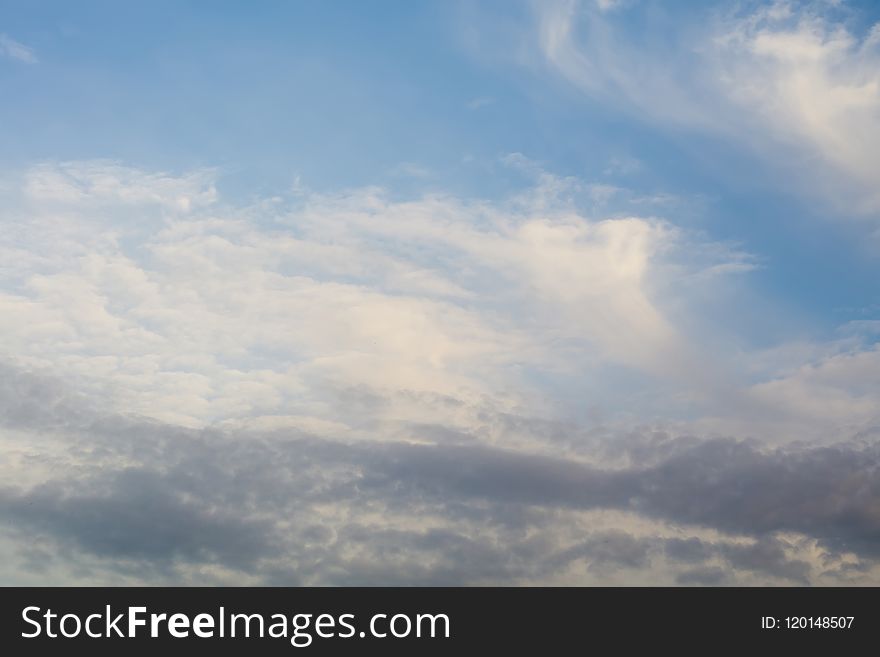 Peaceful blue sky with white clouds landscape. Peaceful blue sky with white clouds landscape.