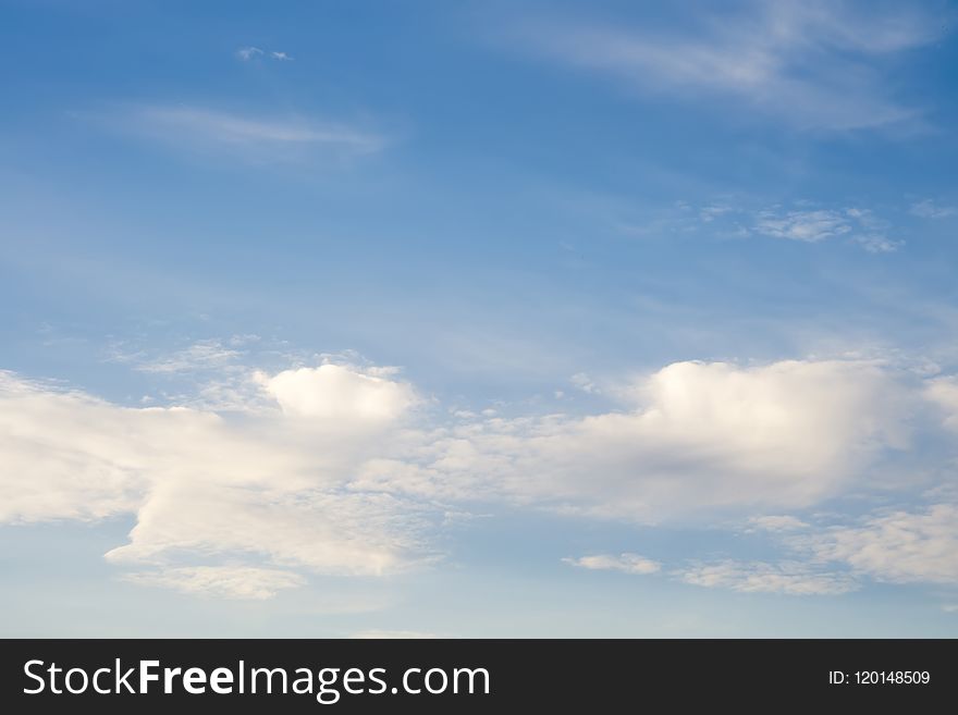 Peaceful blue sky with white clouds landscape. Peaceful blue sky with white clouds landscape.