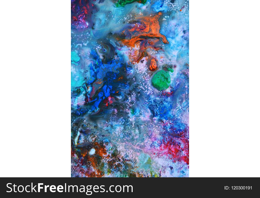 Blue orange pink beige painting background, colorful abstract background