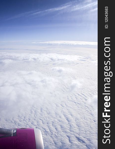 Background of clouds viewed from airplane. Background of clouds viewed from airplane