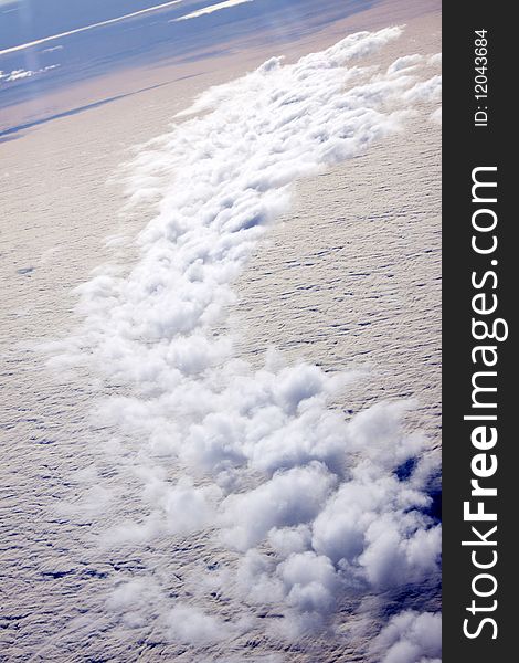 Background of clouds viewed from airplane. Background of clouds viewed from airplane