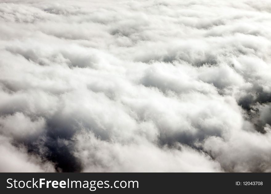 Background of clouds viewed from airplane. Background of clouds viewed from airplane