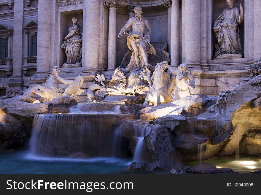 Trevi Fountain - famous landmark in Rome (Italy)