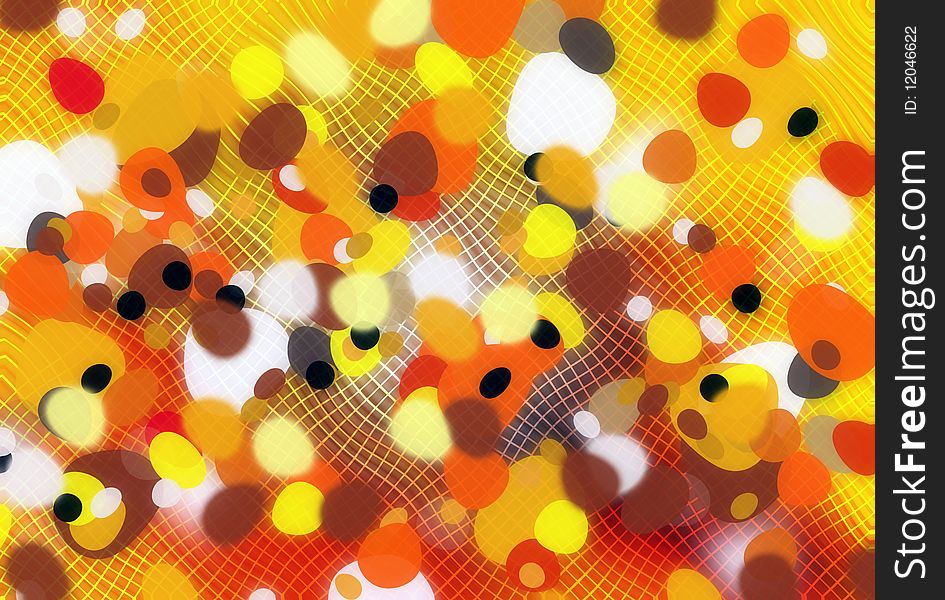 Computer generated abstract background with orange and brown colors