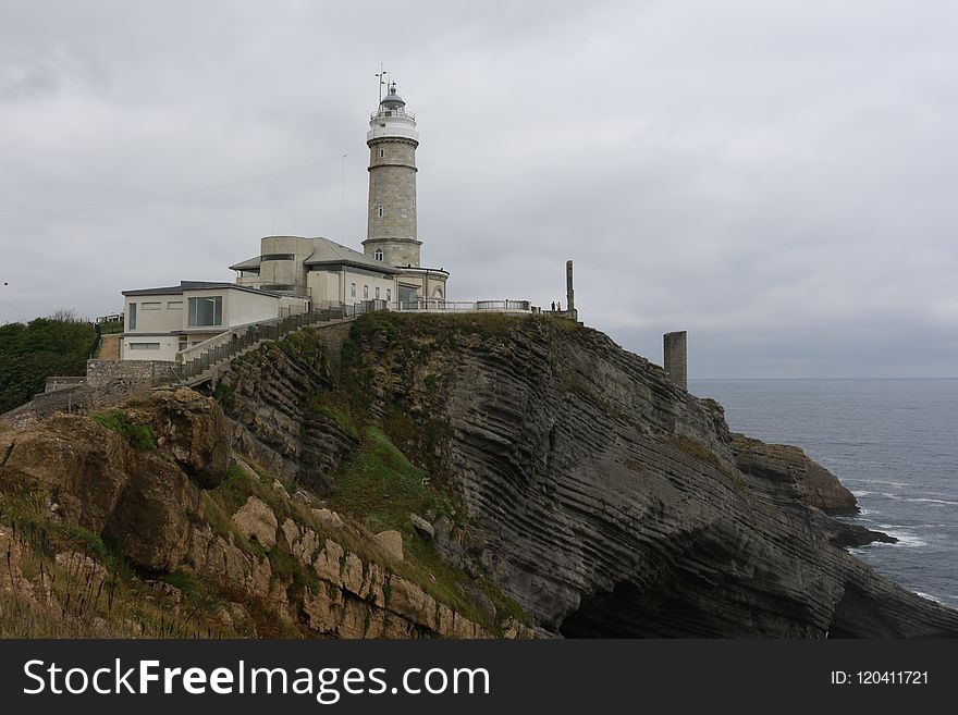 Lighthouse, Coast, Headland, Sea