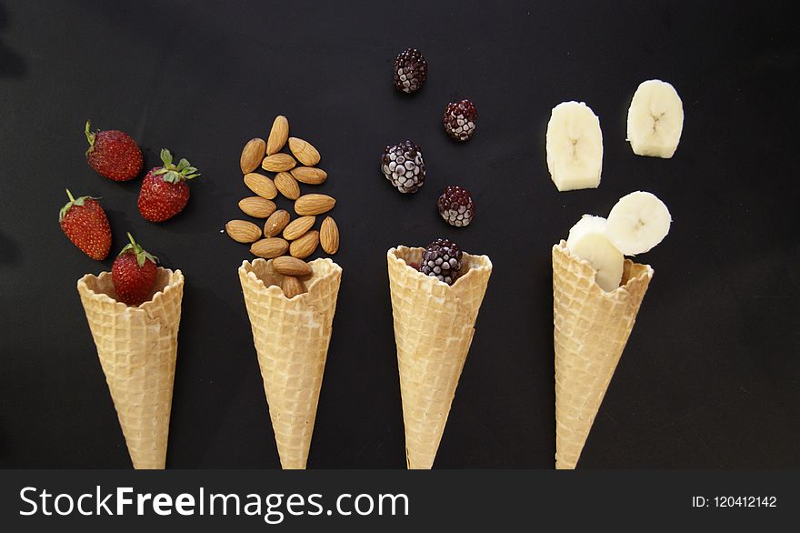 Ice Cream Cone, Ice Cream, Dessert, Dairy Product
