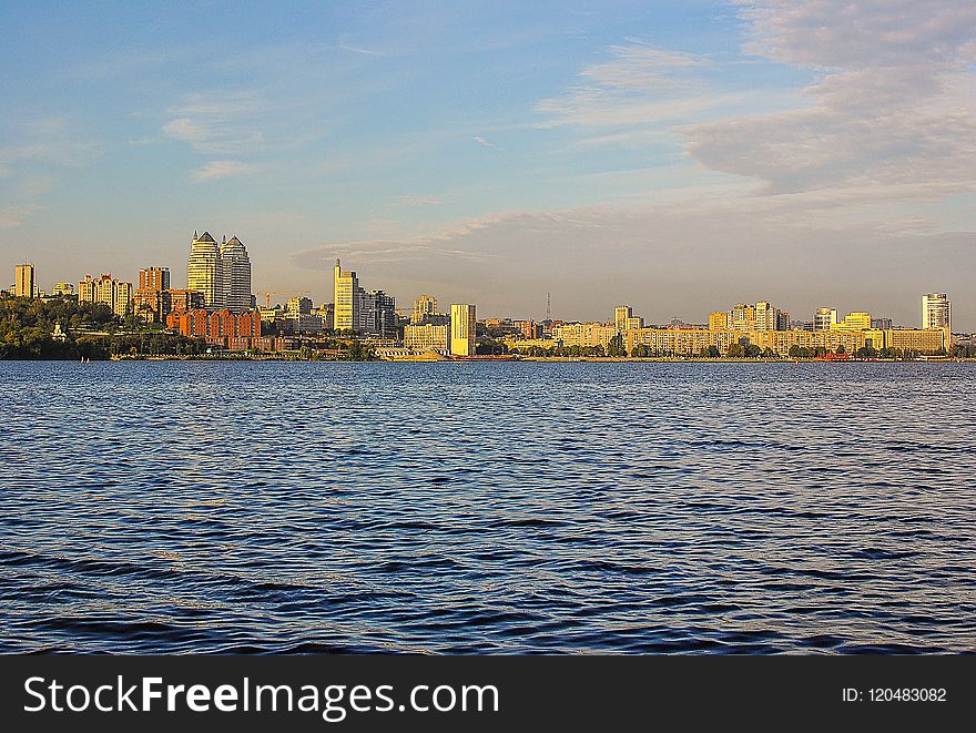 Skyline, City, Water, Waterway