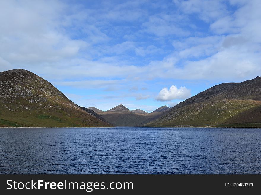 Highland, Loch, Lake, Sky