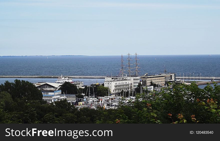 Sea, Sky, City, Horizon