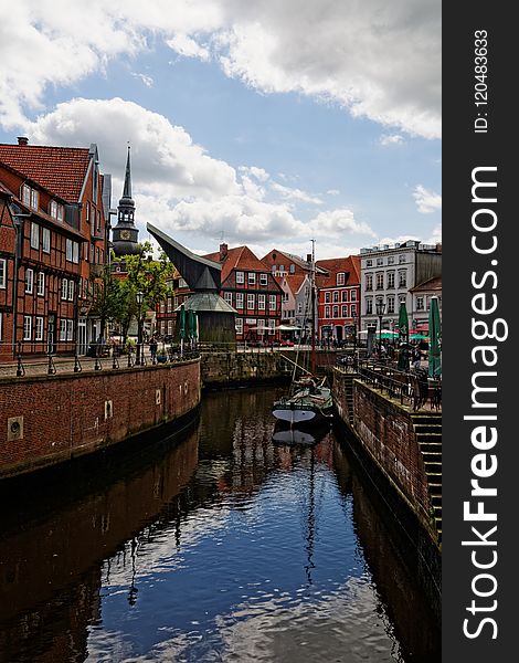 Waterway, Canal, Reflection, Water