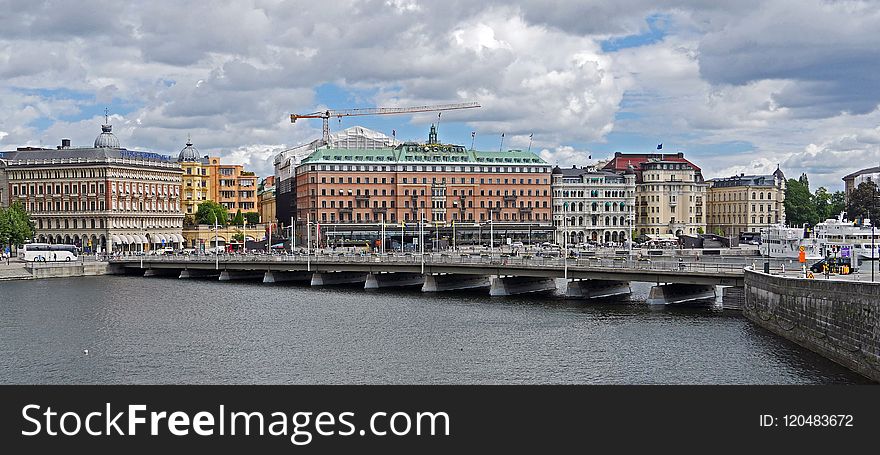 Waterway, City, Water Transportation, Sky