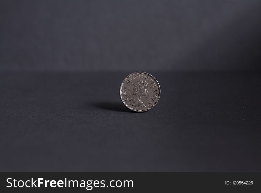 Close Up, Silver, Coin, Stock Photography