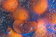 Abstract Colorful Background Oil In Water Surface Foam Of Soap With Bubbles Stock Photo