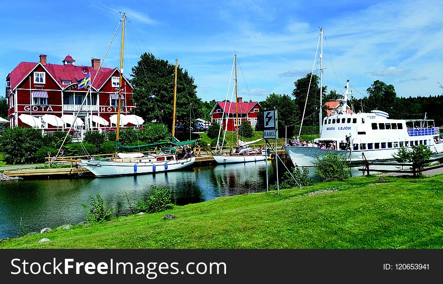 Waterway, Water, Sky, Harbor