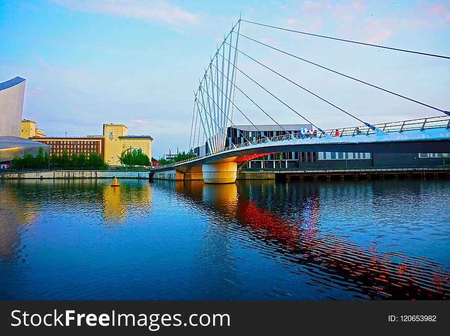 Bridge, Reflection, Waterway, Landmark
