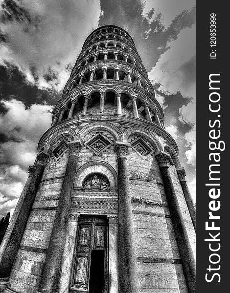 Landmark, Black And White, Monochrome Photography, Sky