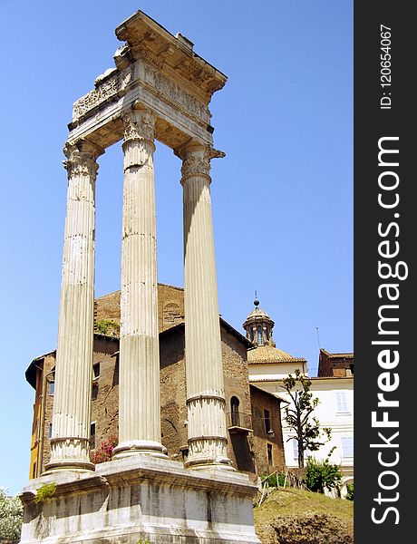 Historic Site, Column, Ancient Roman Architecture, Landmark