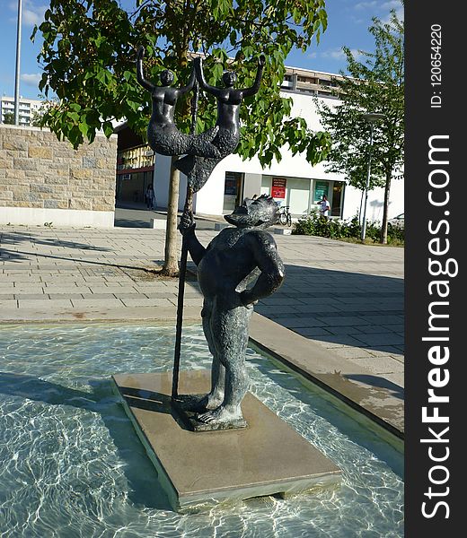 Sculpture, Tree, Statue, Water