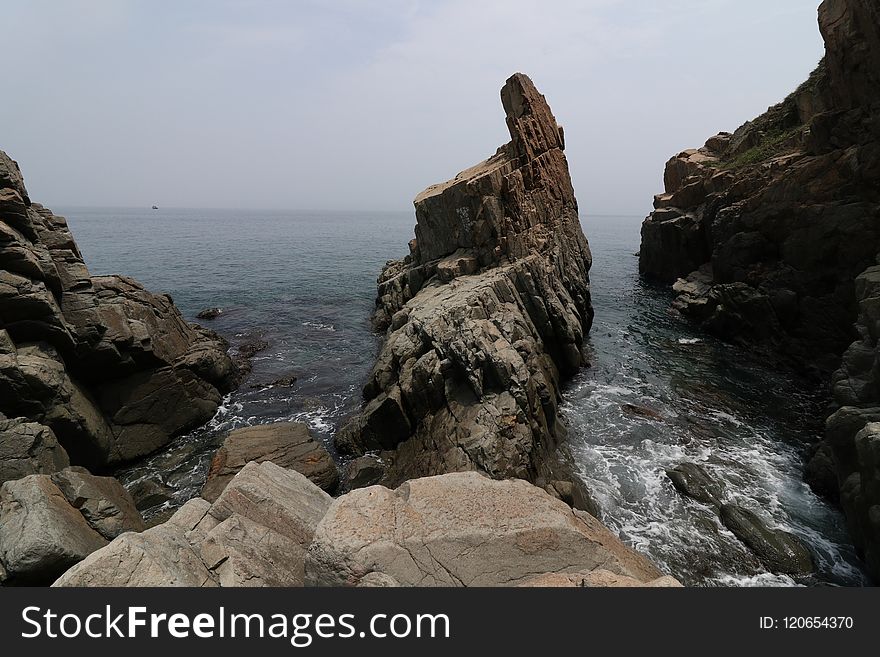 Rock, Coast, Sea, Cliff