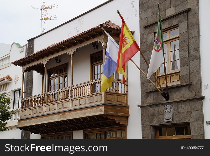 Balcony, Building, House, Facade