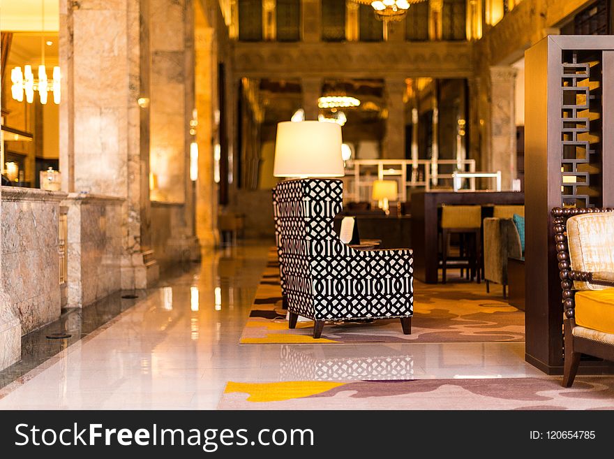 Lobby, Interior Design, Furniture, Flooring