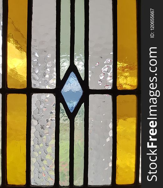 Yellow, Stained Glass, Glass, Window