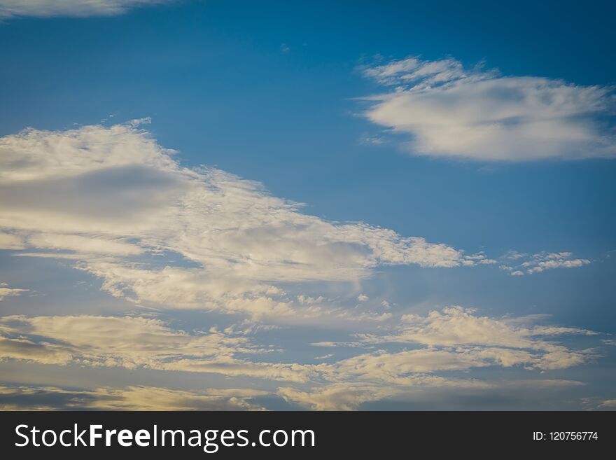 Peaceful blue sky with white clouds landscape. Peaceful blue sky with white clouds landscape.