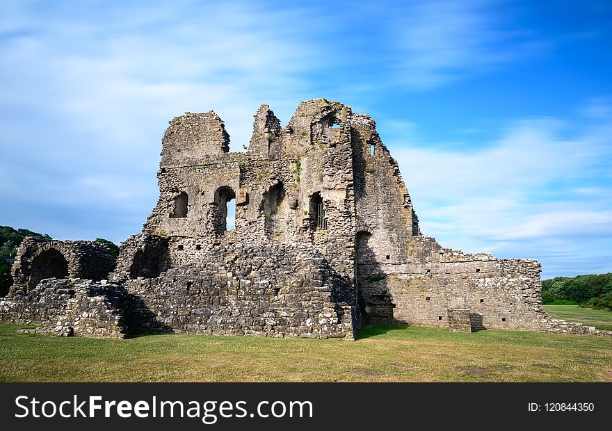 The ruins of Ogmore Castle in South Wales. The ruins of Ogmore Castle in South Wales