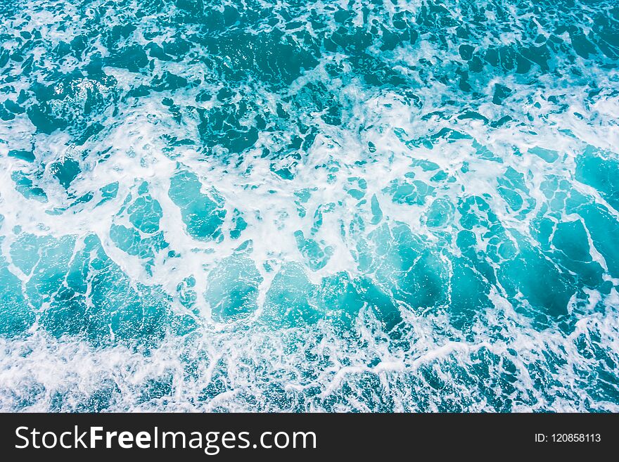 Beautiful sea and ocean water wave surface