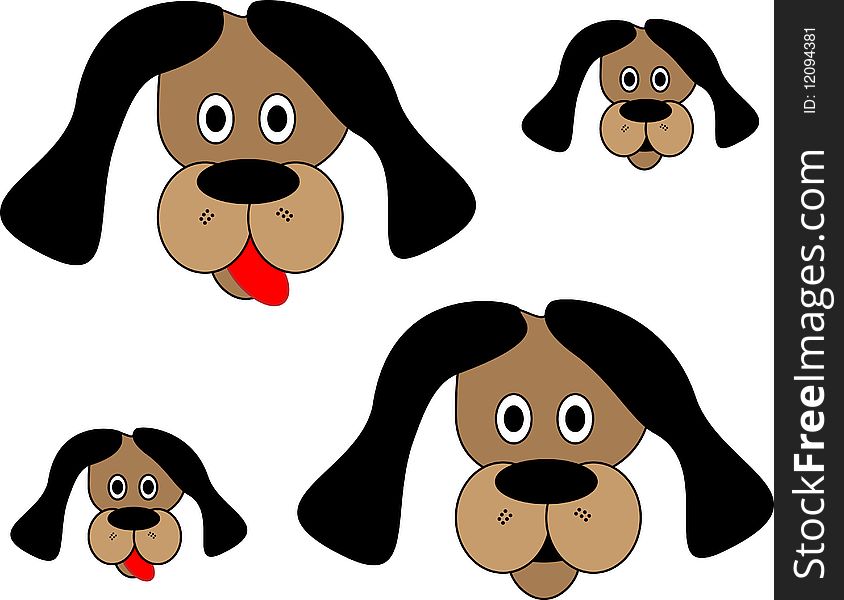 Dog Cartoon Icon Illustration