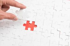 Put The Last Piece Of Jigsaw Puzzle To Complete The Mission Royalty Free Stock Photos Put The Last Piece Of Jigsaw Puzzle To Complete The Mission Royalty Free Stock Photos