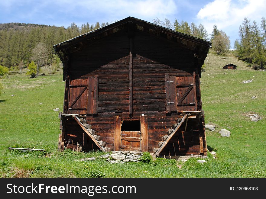 Shack, Hut, Log Cabin, House