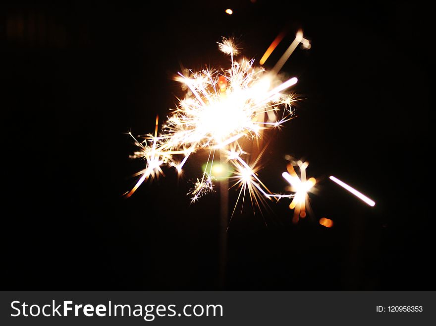 Sparkler, Fireworks, Darkness, FÃªte