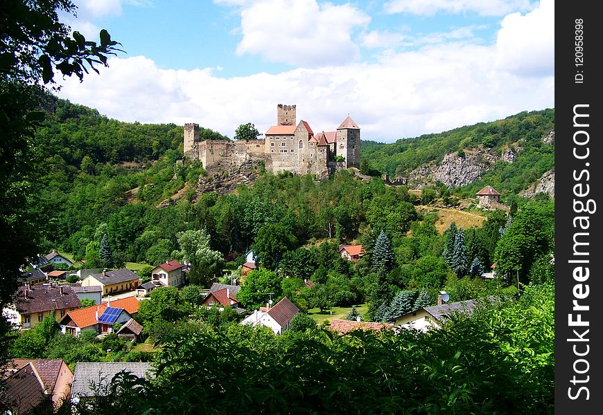 Mountain Village, Town, Village, Sky