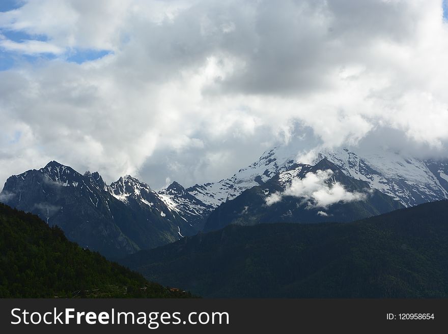 Mountainous Landforms, Sky, Mountain, Mountain Range