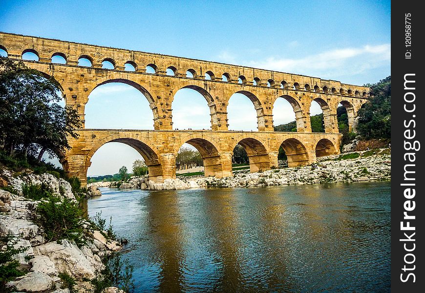 Aqueduct, Bridge, Arch Bridge, Historic Site