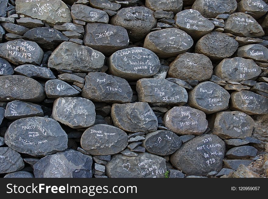 Rock, Stone Wall, Cobblestone, Pebble
