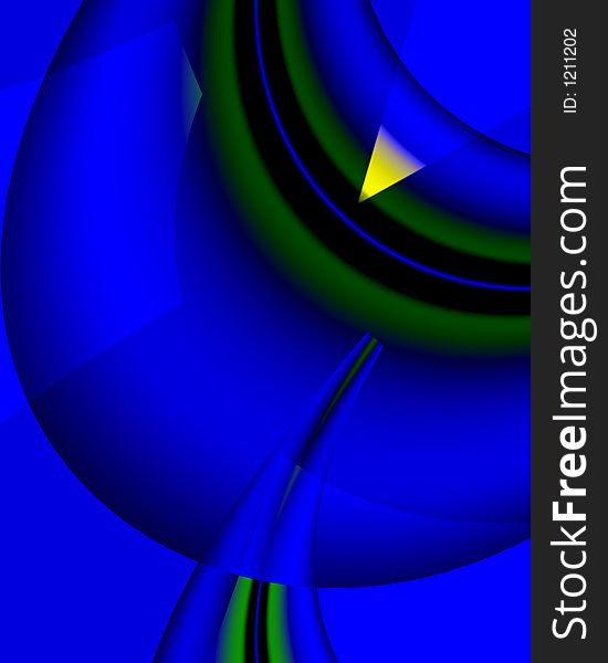 Abstract fractal of layered curves and points. Abstract fractal of layered curves and points