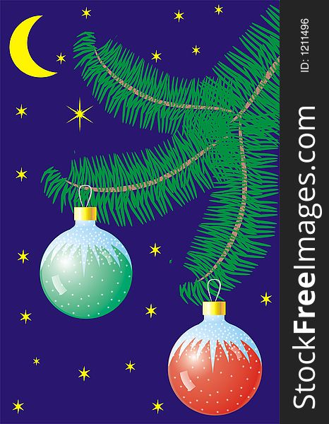 Illustration forest background xmas decoration