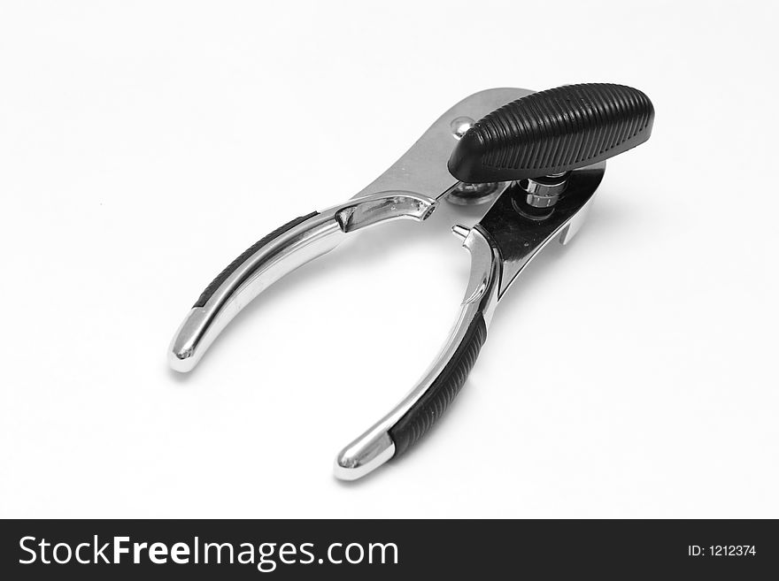 A can opener isolated on a white background