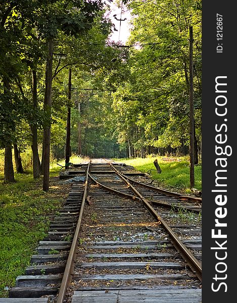 Old Time Street Trolley Tracks