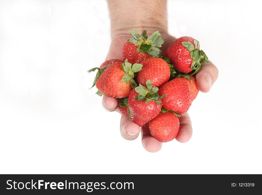 Handful of strawberries