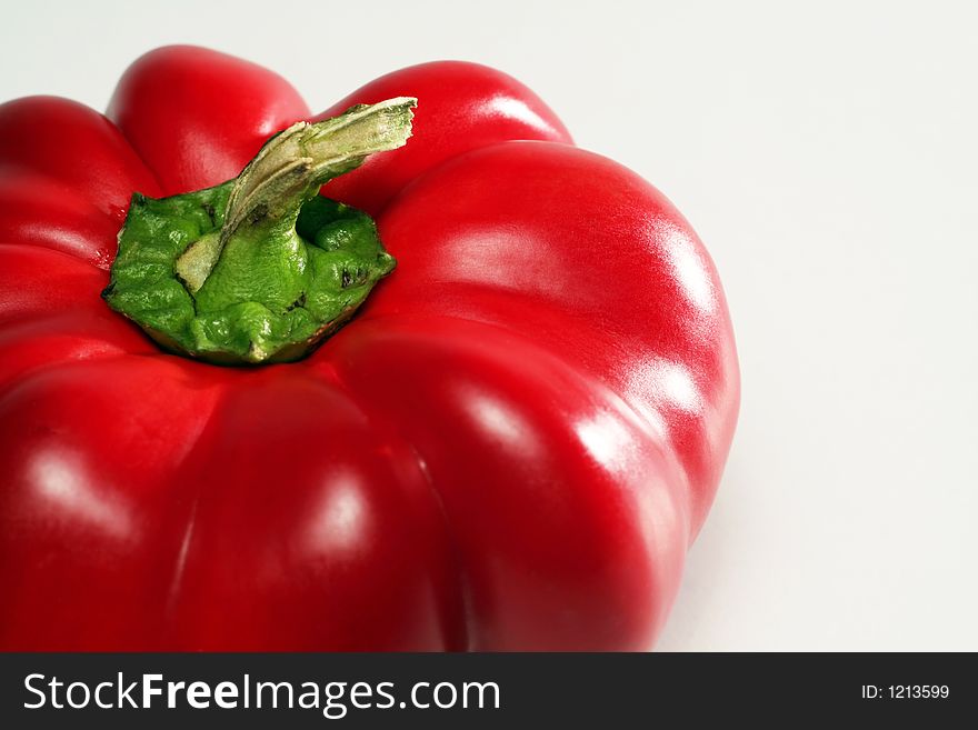 Red Bell pepper isolated