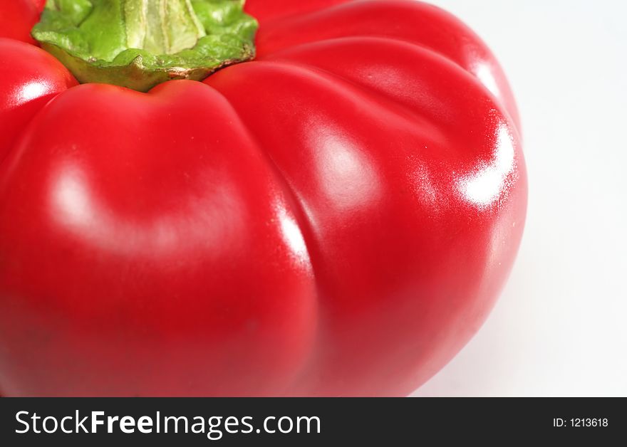 Red Bell pepper isolated