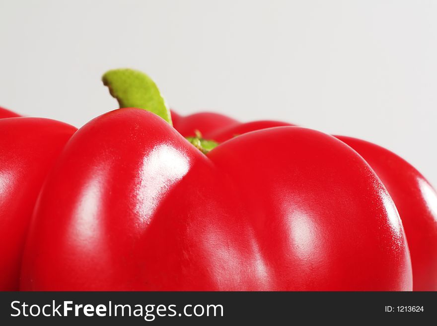 Red Bell pepper isolated