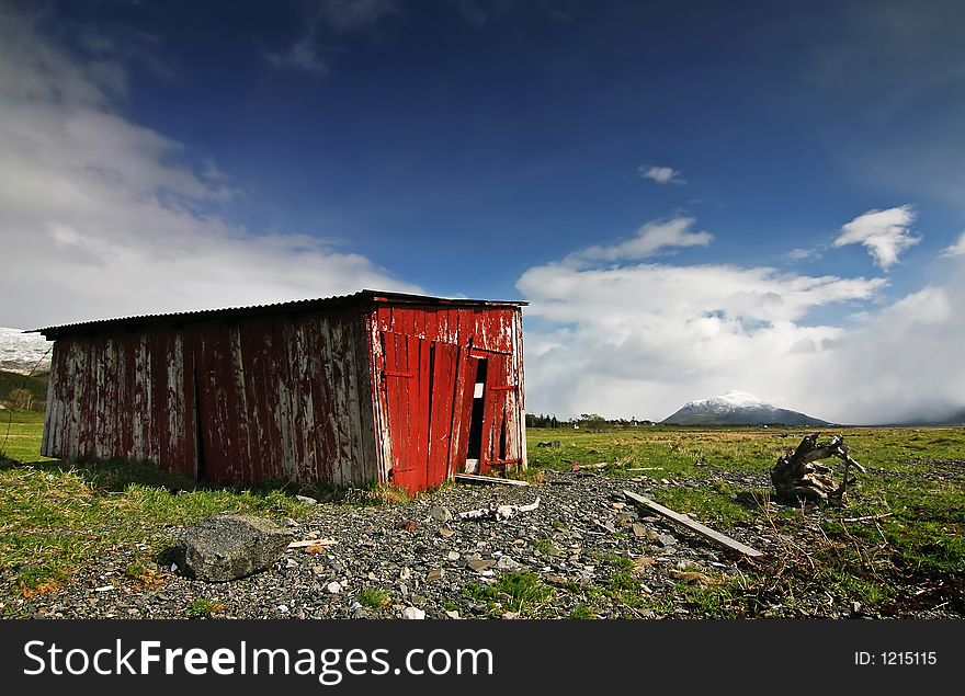 Red shed in Norway